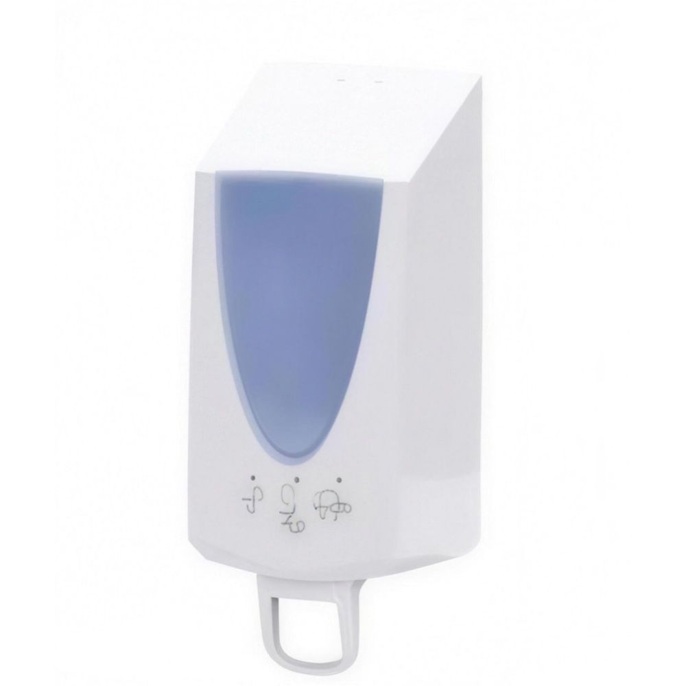 SeatSan Ellipse toilet seat sanitising foam dispenser in white