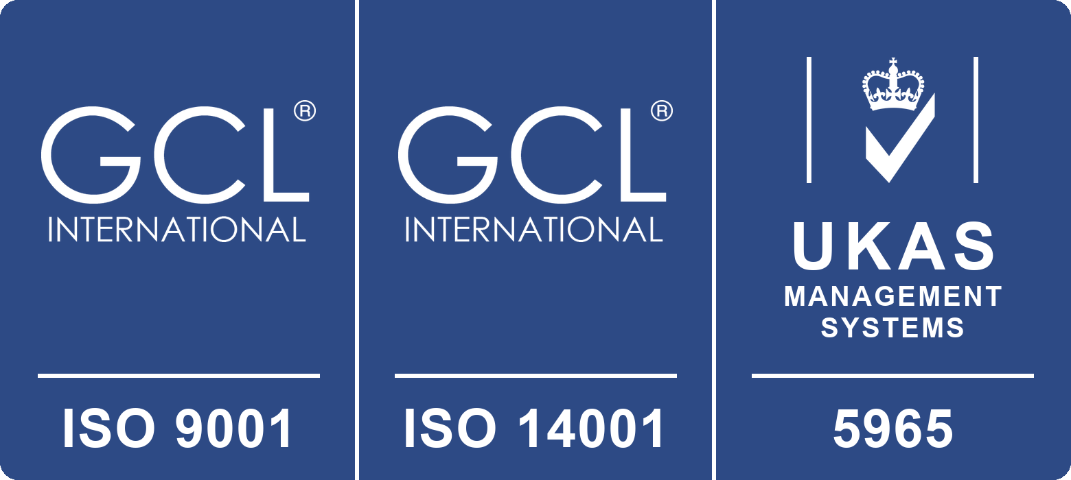 ISO 9001 & ISO 14001 certified by GCL International — UKAS accredited (5965)