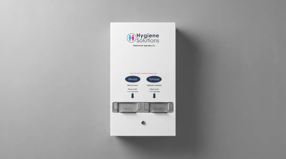 Hygiene Solutions baby changing unit and sanitary bin in a retail customer washroom